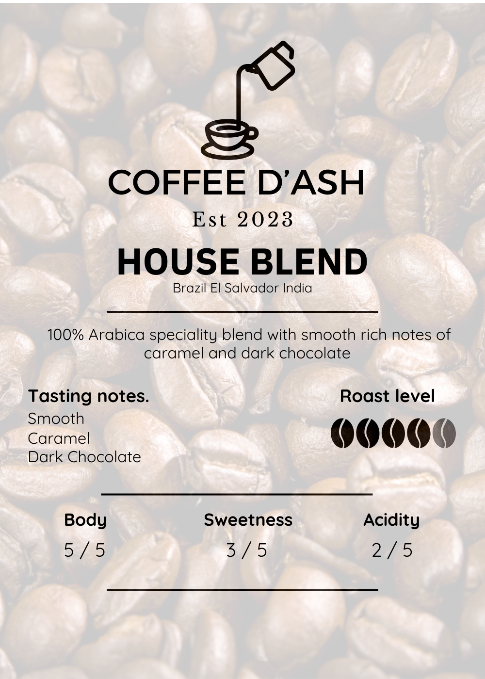 Coffee D'Ash House Blend